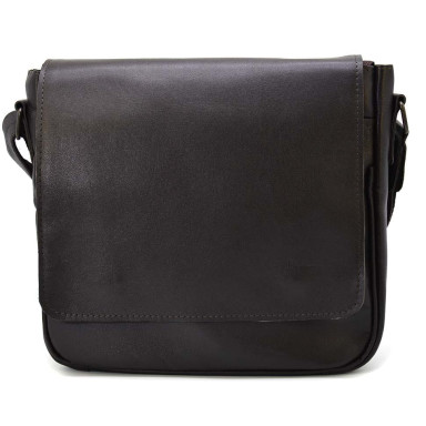 Mens leather shoulder bag GC-0002-3md TARWA brown