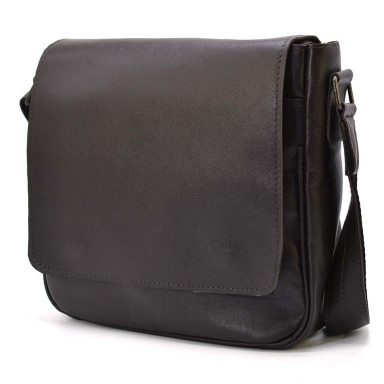 Mens leather shoulder bag GC-0002-3md TARWA brown