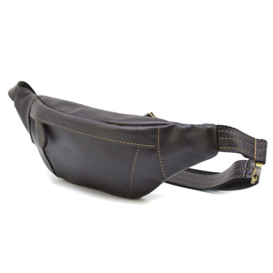Banana leather waist bag LIMARY Lim-525GC brown nappa leather