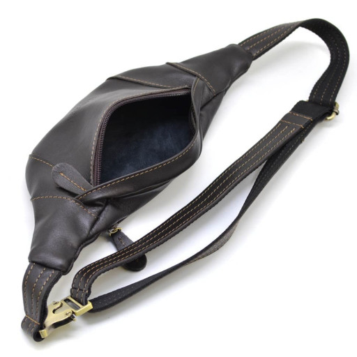 Шкіряна сумка бананка LIMARY Lim-525GC шкіра наппа коричнева