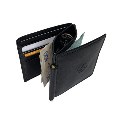 Leather wallet Italico 1717 nero black