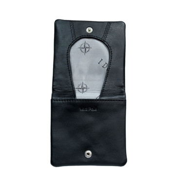 Leather coin holder Cortina 5080 nero black