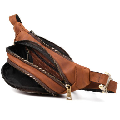Leather banana bag horse leather TARWA RB-2406-3md