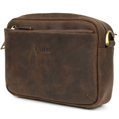 3-in-1 leather shoulder bag TARWA RC-0324-4lx brown Crazy Horse