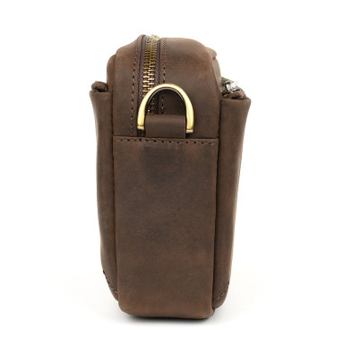 3-in-1 leather shoulder bag TARWA RC-0324-4lx brown Crazy Horse