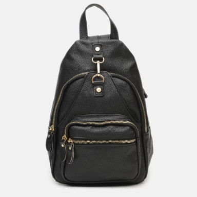 Женский кожаный рюкзак Borsa Leather K1162-black