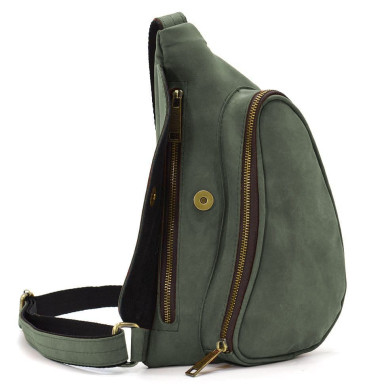 Leather backpack TARWA RE-3025-3md one-shoulder sling backpack   