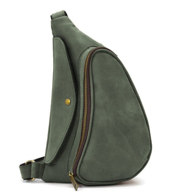 Leather backpack TARWA RE-3025-3md one-shoulder sling backpack   