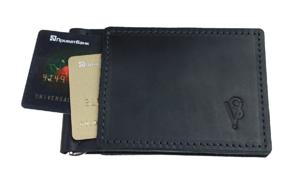 Кошелек мужской кожаный зажим для купюр SULLIVAN 10010(4) черный
