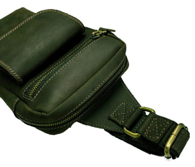 Men's sling shoulder bag banana 102-16(30) green