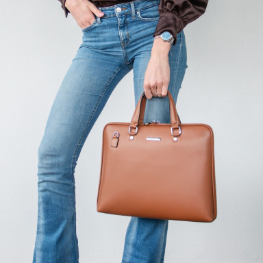 Verona Saffiano Leather Business Bag