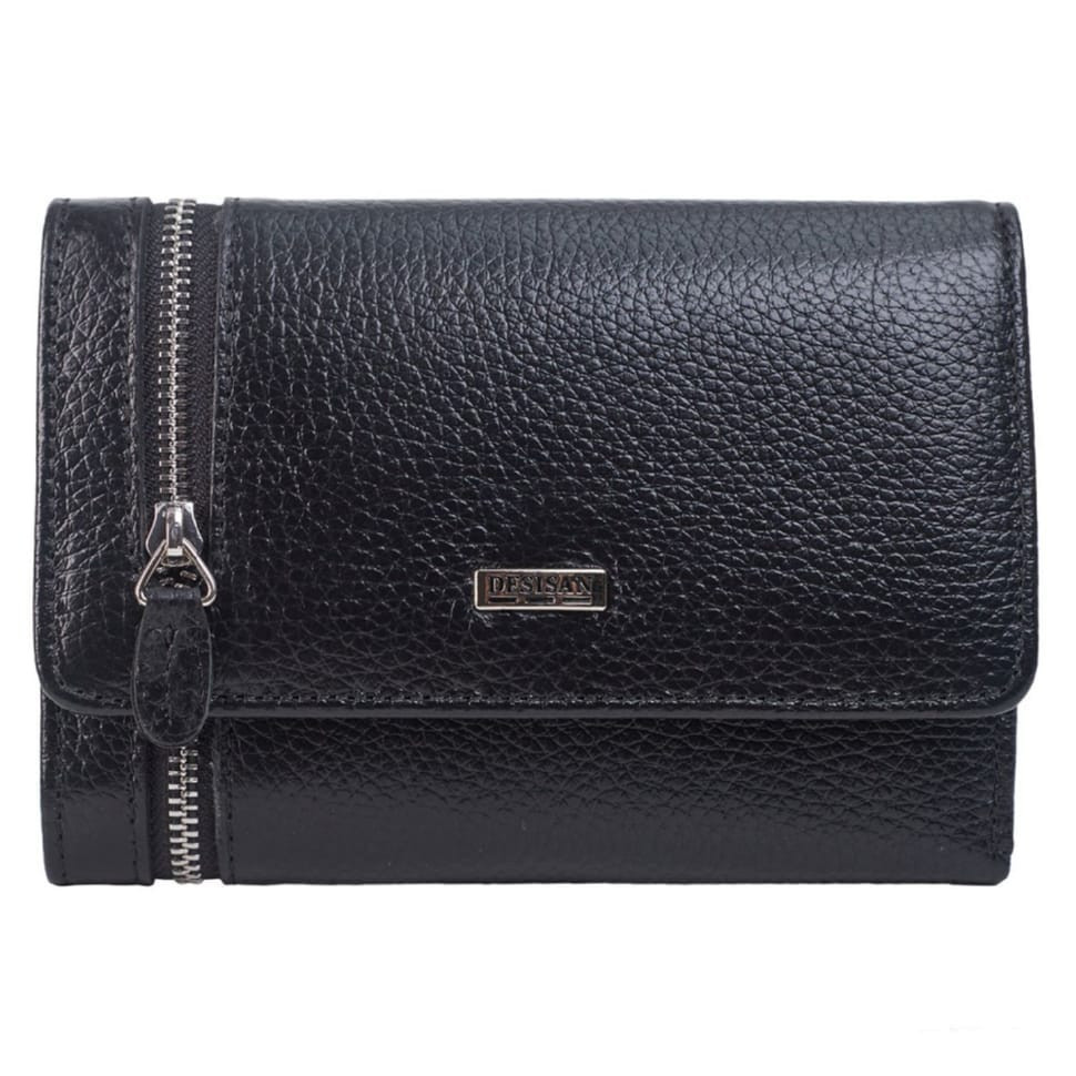 Гаманець жіночий Desisan 154-011 чорний флотар
