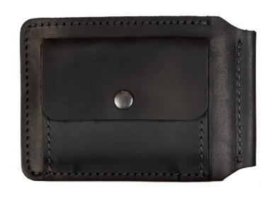 Wallet mens leather clip for banknotes SULLIVAN 10014(6.5) black