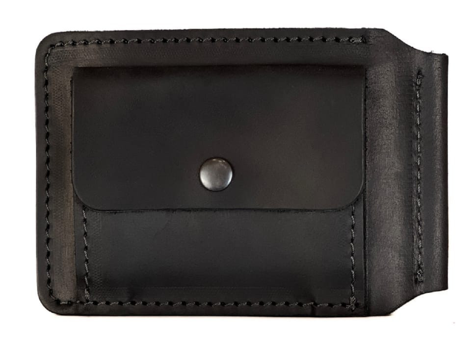 Wallet mens leather clip for banknotes SULLIVAN 10014(6.5) black