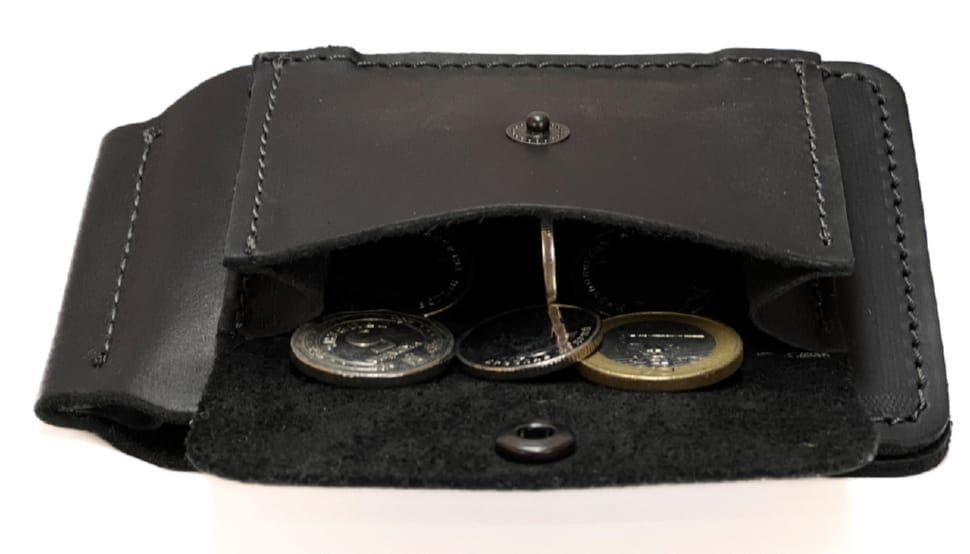 Wallet mens leather clip for banknotes SULLIVAN 10014(6.5) black