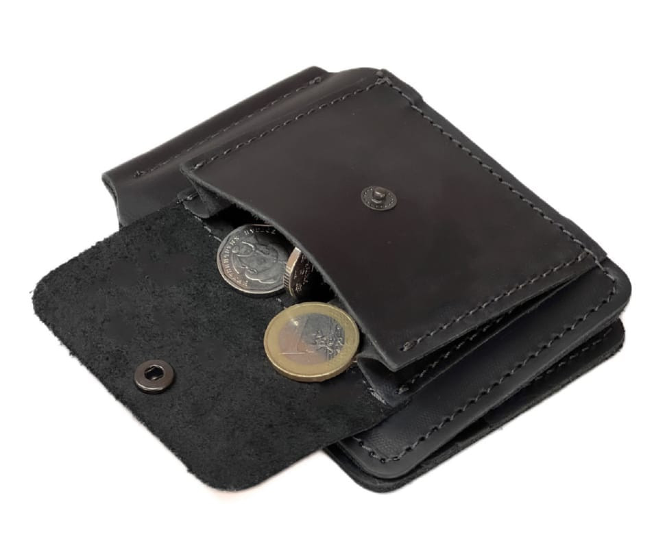 Wallet mens leather clip for banknotes SULLIVAN 10014(6.5) black