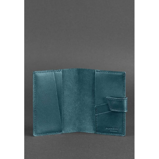 Шкіряна обкладинка для паспорта 4.0 зелена