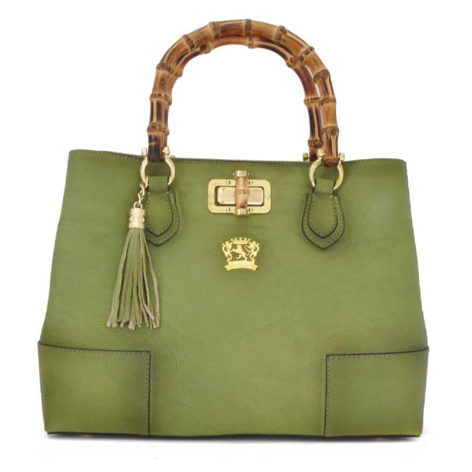 Pratesi BVE291 - Sarteano Shoulder Bag in cowhide leather Bruce Green