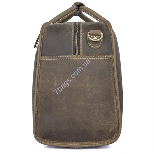 Шкіряна дорожня сумка, колір коричневий, John McDee, JD6004R