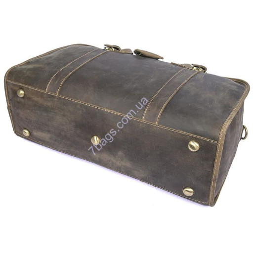 Шкіряна дорожня сумка, колір коричневий, John McDee, JD6004R
