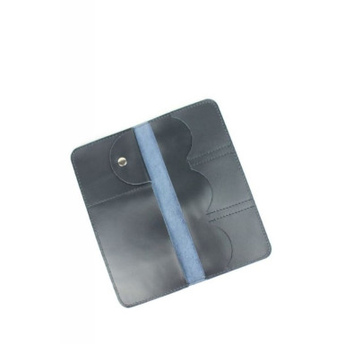 Leather travel case blue