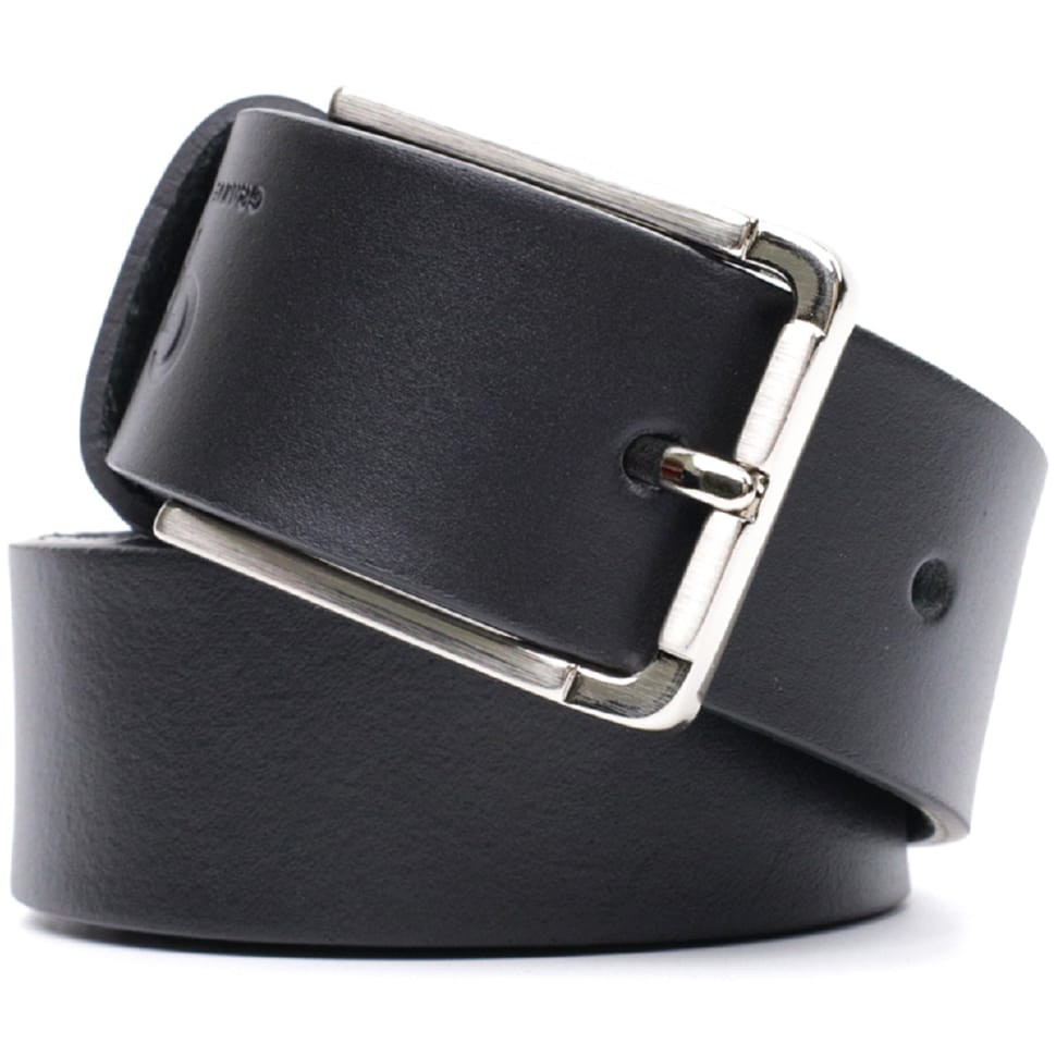 Класичний ремінь брючний для чоловіків з натуральної шкіри GRANDE PELLE 11676 Чорний