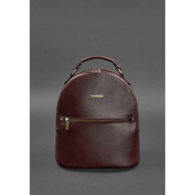 Kylie Women's Leather Mini Backpack Burgundy Crust