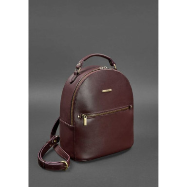 Kylie Women's Leather Mini Backpack Burgundy Crust