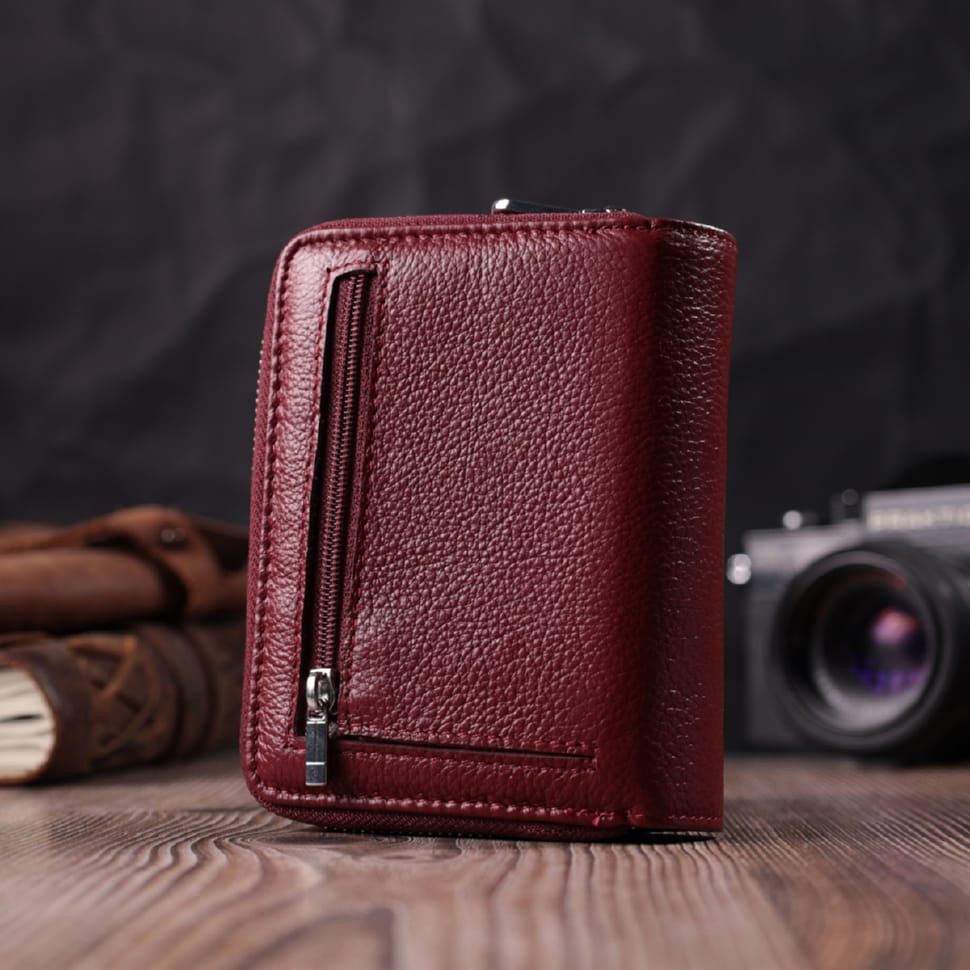 Женский кошелек среднего размера из натуральной кожи ST Leather 22551 Бордовый