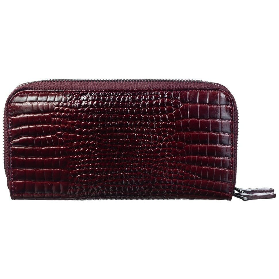 Гаманець жіночий шкіряний Desisan 071-626 бордо кроко лак