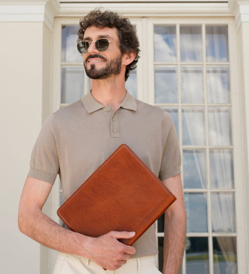 Шкіряна папка - Something Fresh - Коньячно-коричневий колір - Time Resistance 5246201