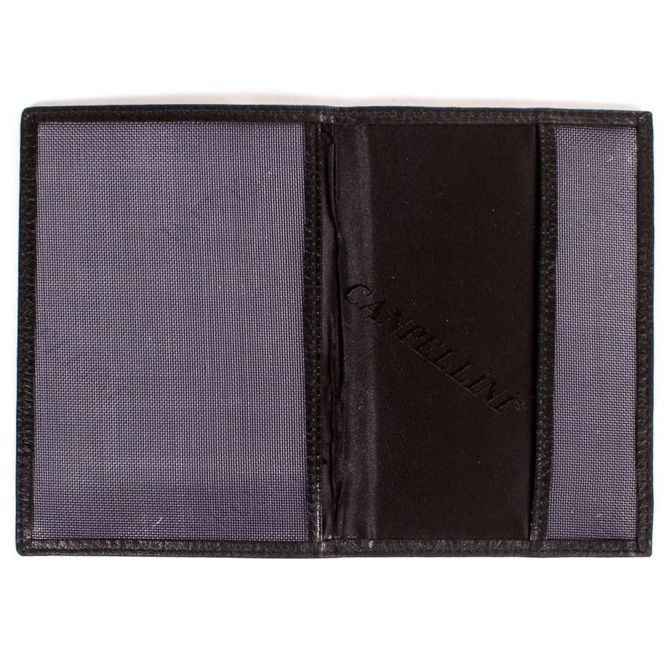 Обкладинка для паспорта шкіряна 003-127 чорний дрібний флотар