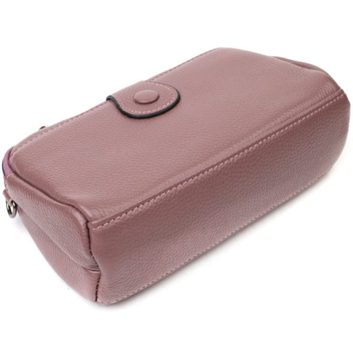 Чудова сумка-клатч у стильному дизайні з натуральної шкіри 22126 Vintage Пудра