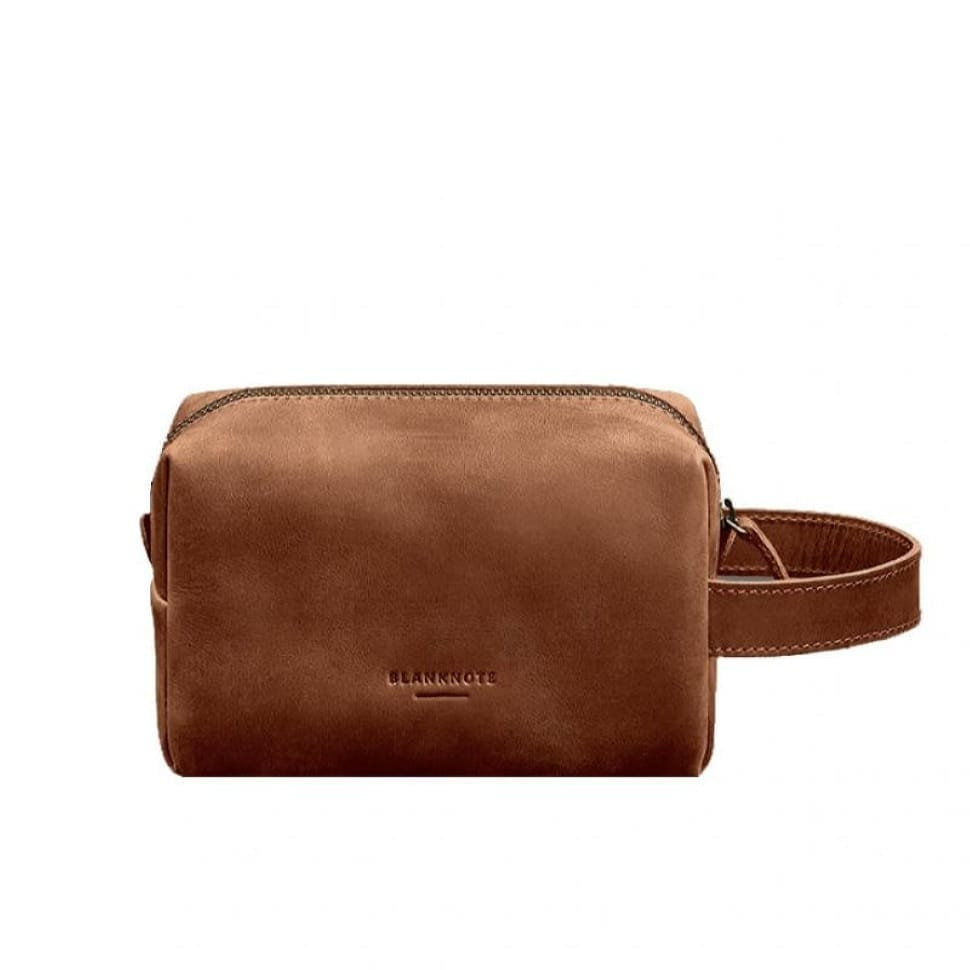 Шкіряна косметичка-несесер 5.0 Світло-коричневий Crazy Horse