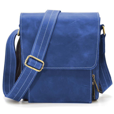 Leather shoulder tablet bag RU-3027-4lx brand TARWA ultramarine