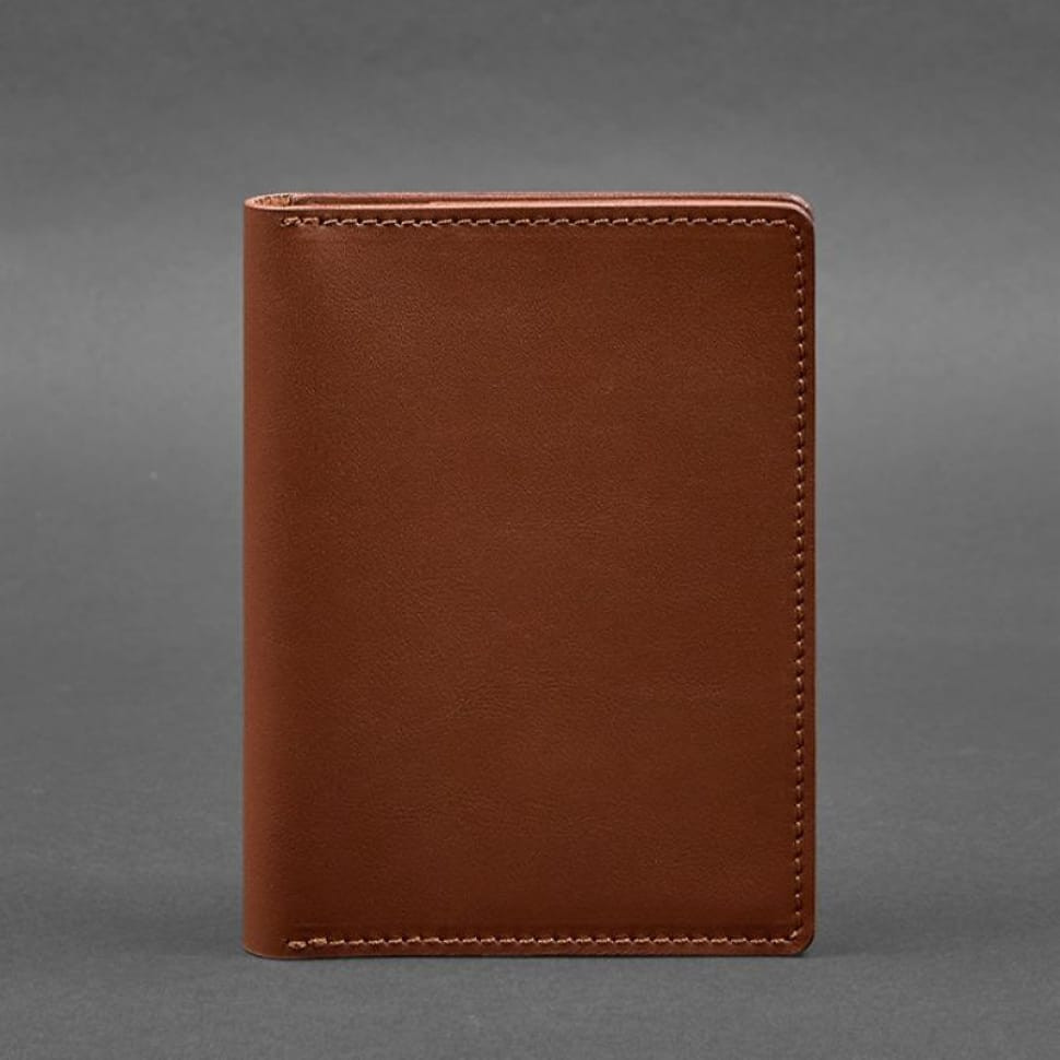 Leather document organizer cover 6.1 light brown crust