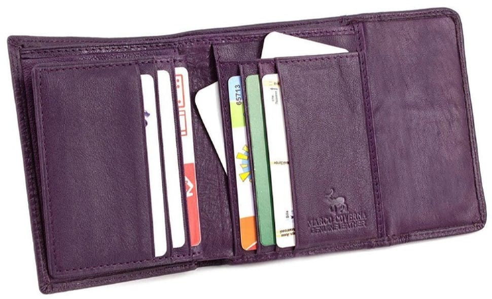 Жіночий гаманець з натуральної шкіри Marco Coverna MC-2047A-25 Фіолетовий