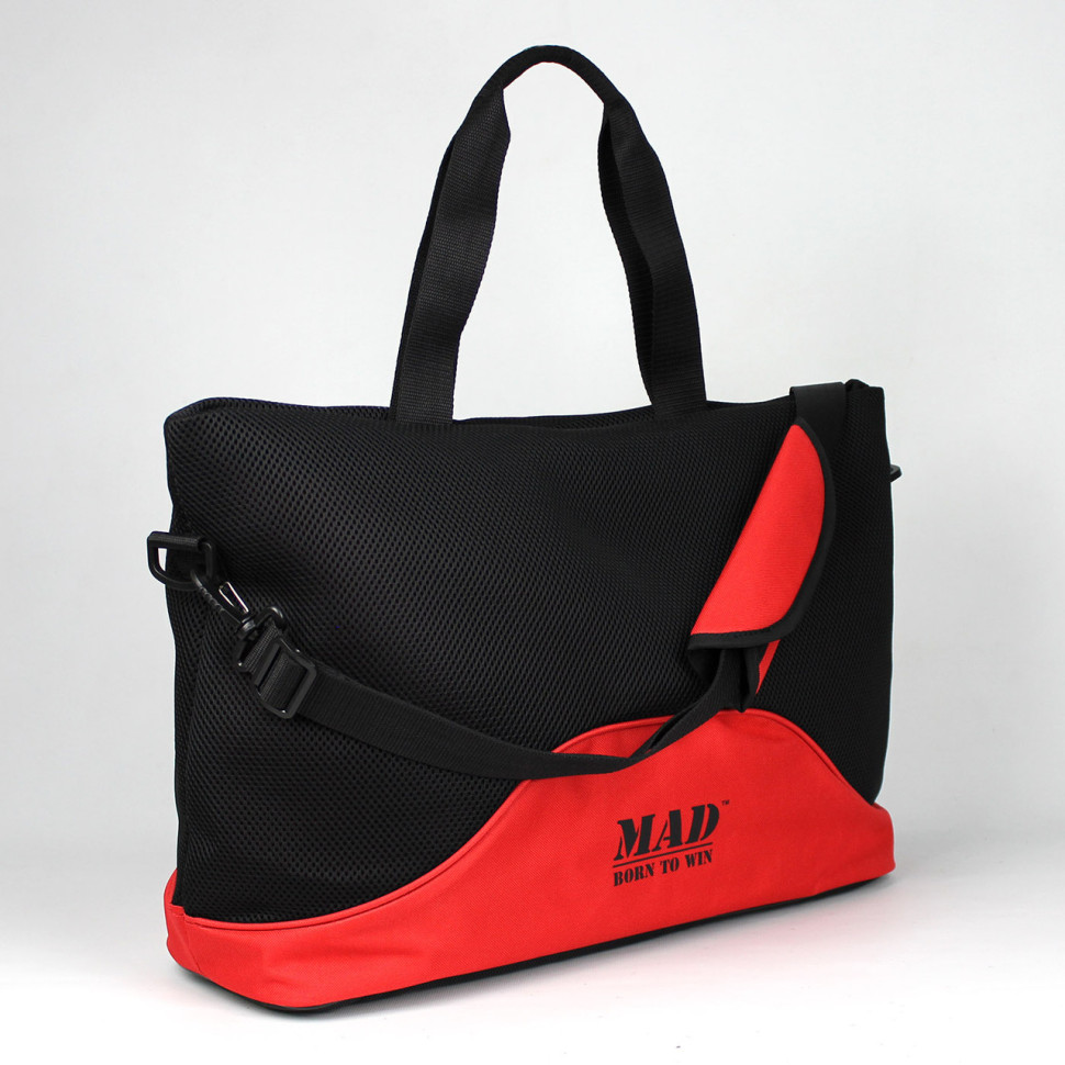 Stylish and modern women's sports bag for fitness LATTICE red color by MAD | born to win™