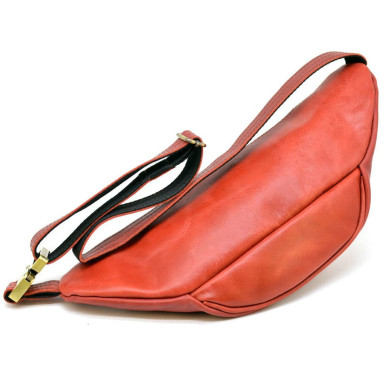 TARWA Red Crazy horse leather belt bag RR-3036-4lx