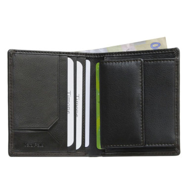 Leather wallet Timone intrecciato 12071 moro brown