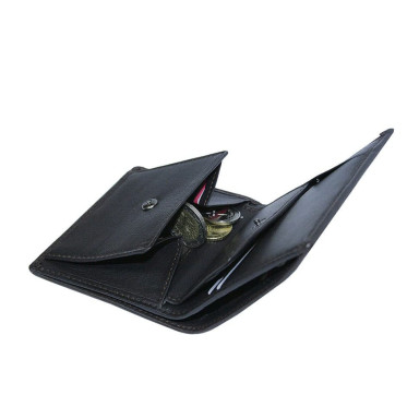 Leather wallet Timone intrecciato 12071 moro brown
