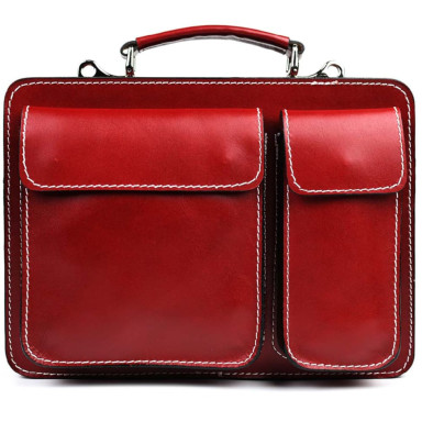Womens leather briefcase Firenze FR7007R burgundy