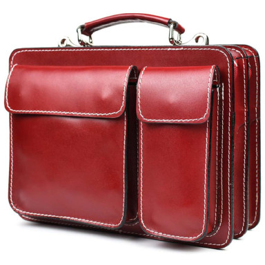 Womens leather briefcase Firenze FR7007R burgundy