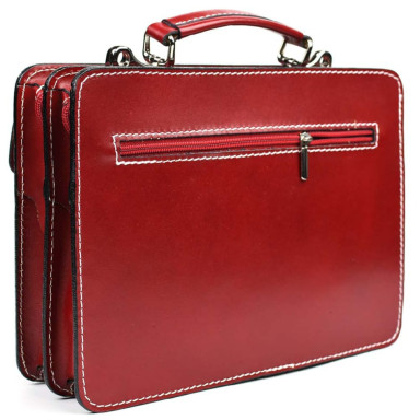 Womens leather briefcase Firenze FR7007R burgundy