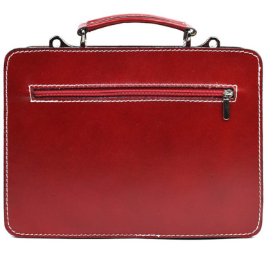 Womens leather briefcase Firenze FR7007R burgundy