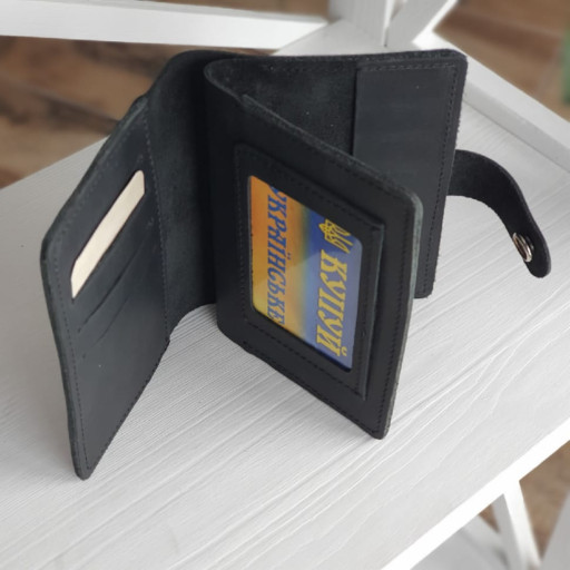 Шкіряна обкладинка для документів BGS чорна BGS3280