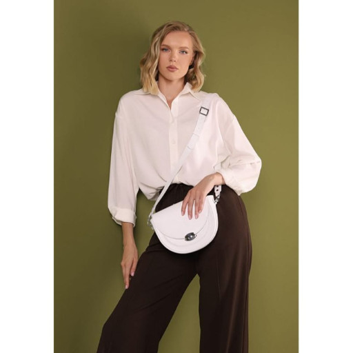 Жіноча шкіряна сумка Kira біла