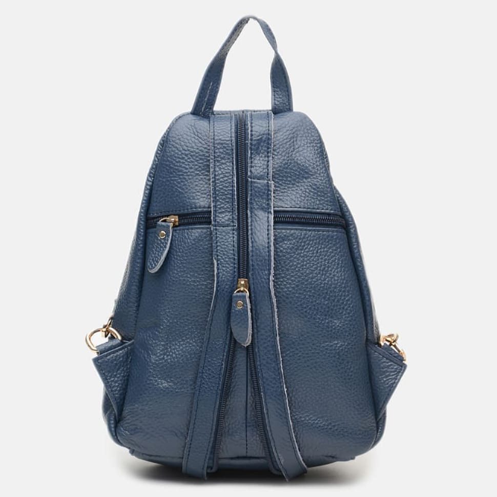 Шкіряний жіночий рюкзак Borsa Leather K1162-blue