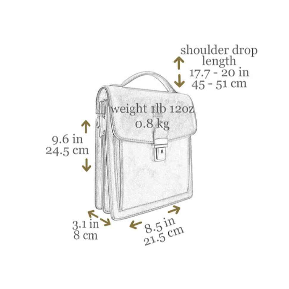 Маленький шкіряний портфель барсетка - Walden - чорний Time Resistance 5216201