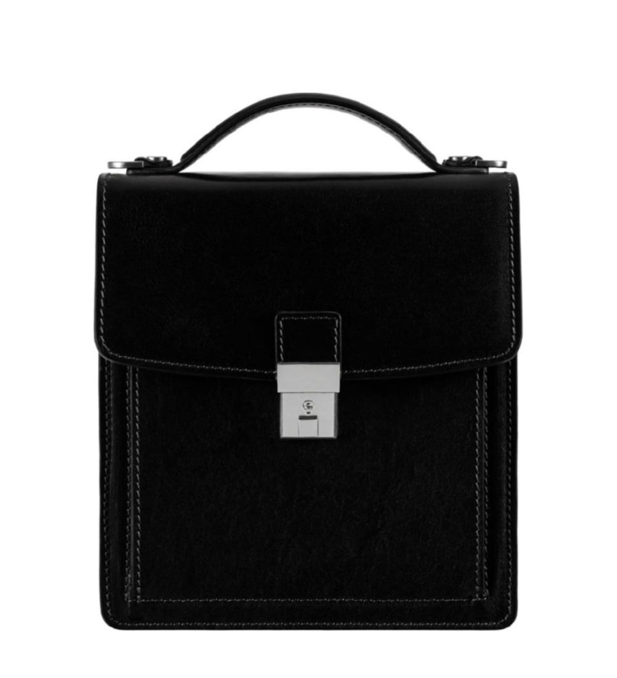 Маленький шкіряний портфель барсетка - Walden - чорний Time Resistance 5216201